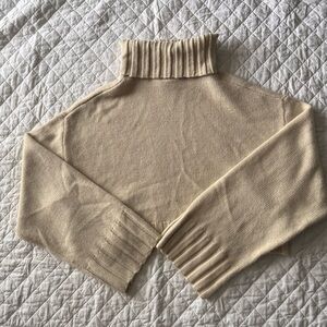 Cream Turtleneck Sweater